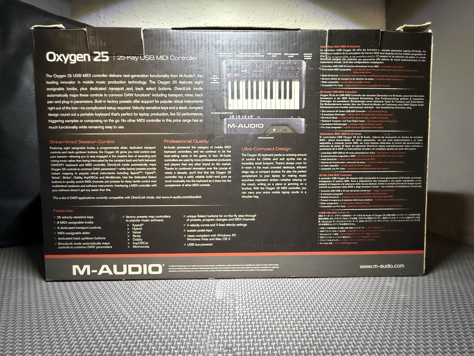 M-Audio Oxygen 25 USB MIDI Keyboard Controller 3rd Gen 25-Key DAW Music Prod.