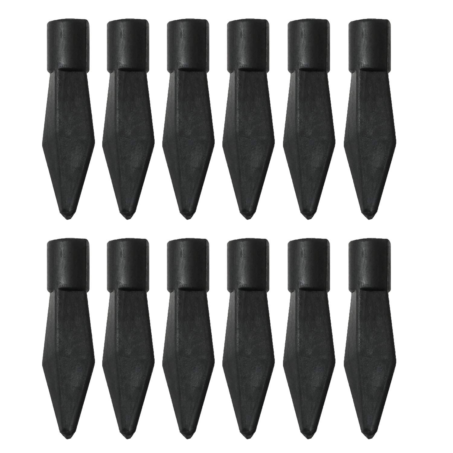 12pcs Soft Rubber Practice Archery Arrowhead Inner Dia. 8mm Glue on Target Ar...