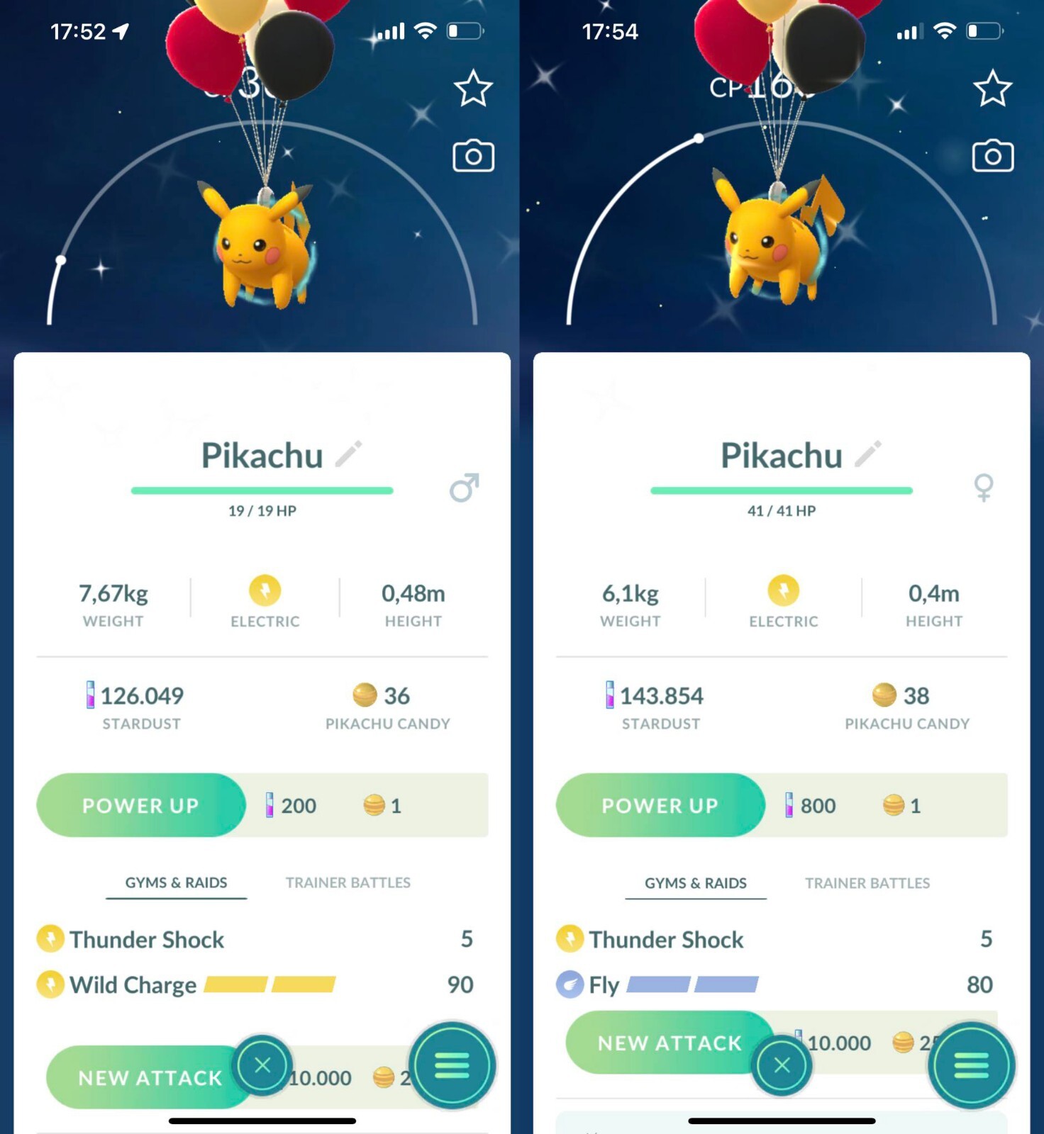 Shiny Black Balloon Flying Pikachu MaIe FemaIe - Trade - Read Description