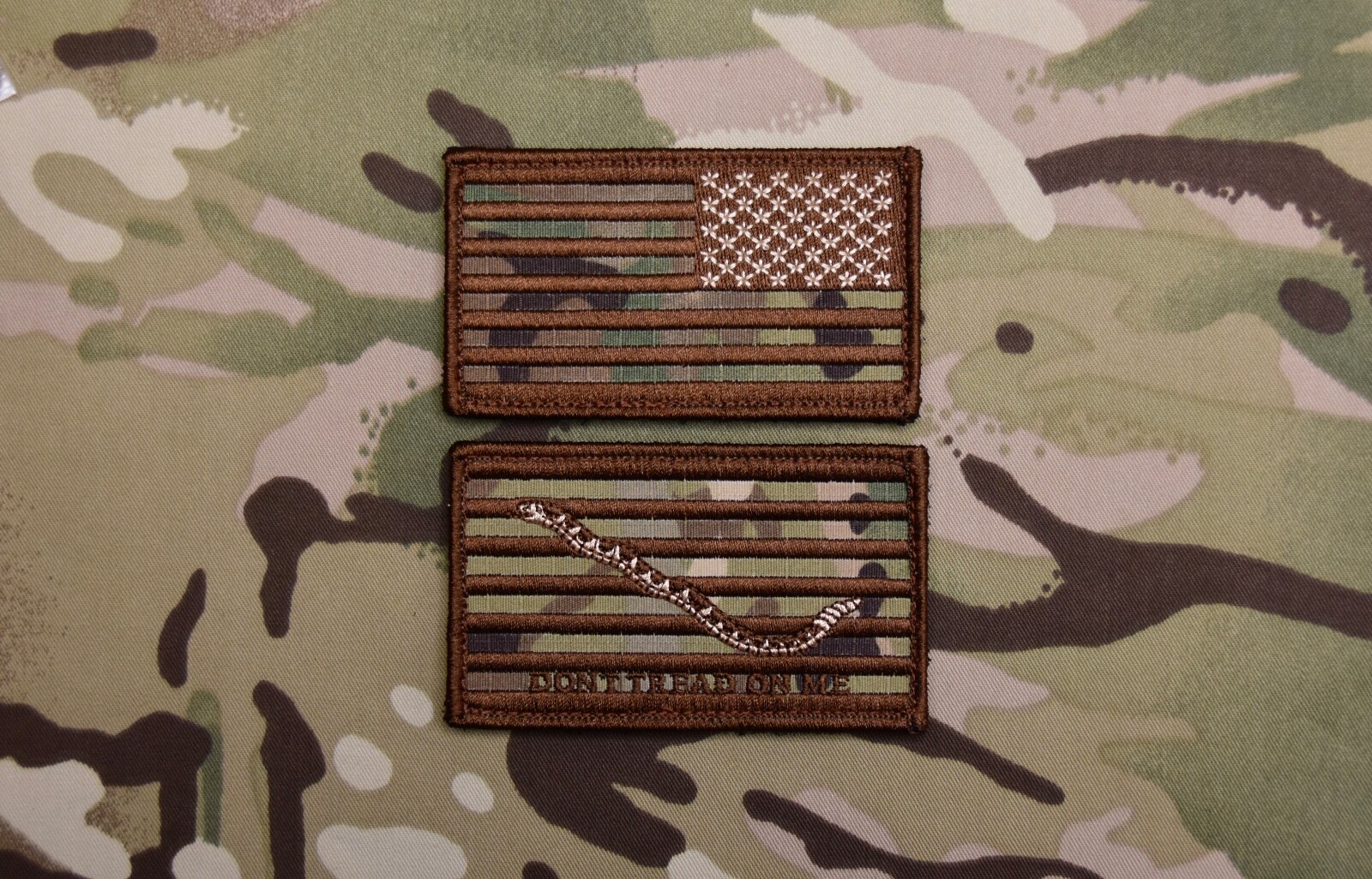 Multicam Reverse US Flag & USN First Navy Jack Patch Set US Navy USN NSW SEAL