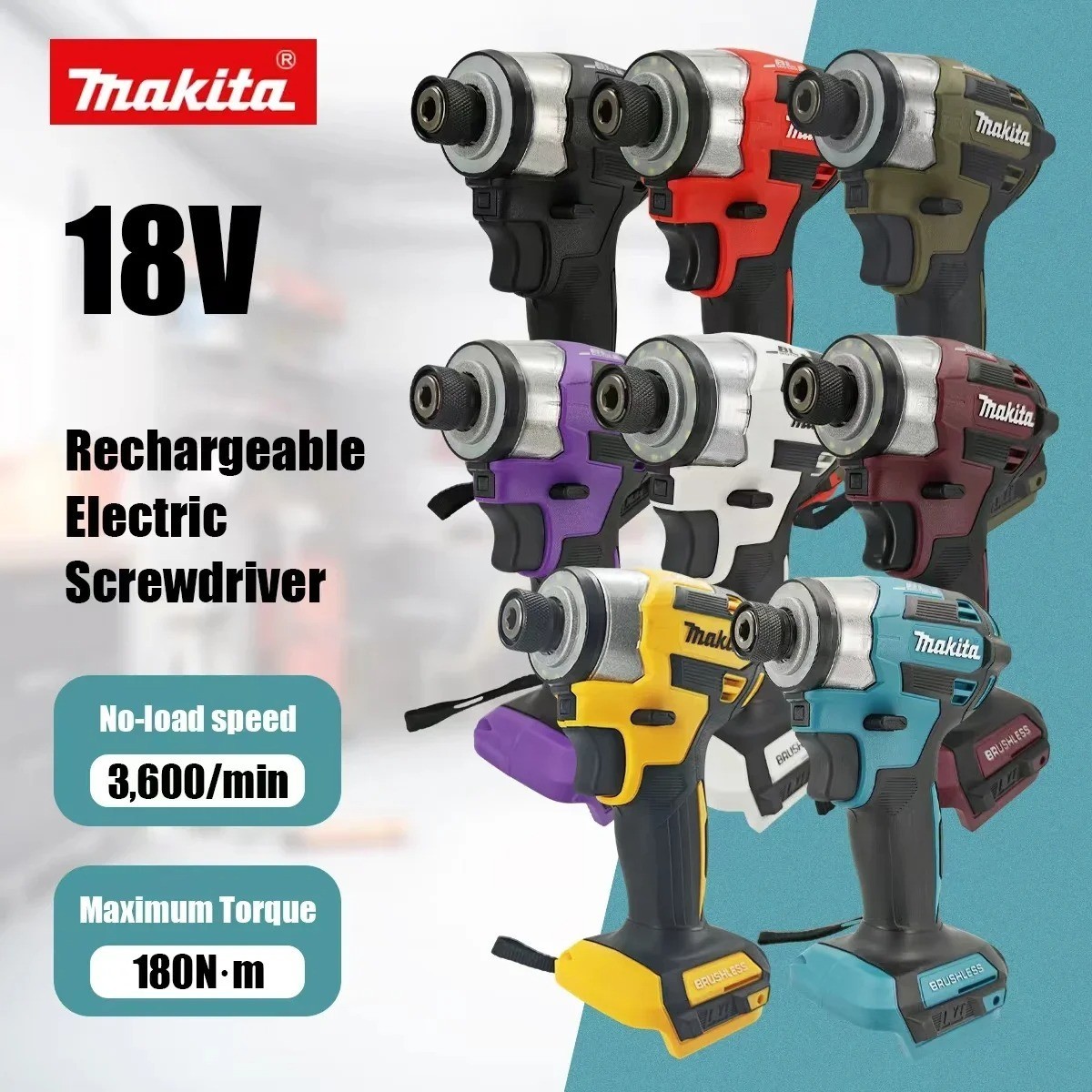 Makita 18V DTD173 Brushless Drill Power Multicolor Home Improvement Only Tool