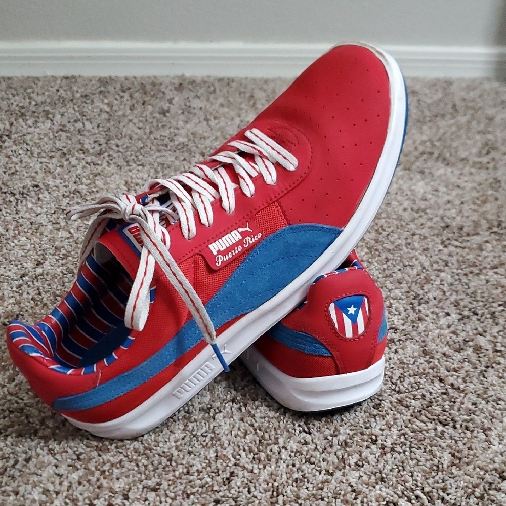 🔥 Puma California PR "Puerto Rico Flag" Sneakers – Men's Size 9.5 (RARE)