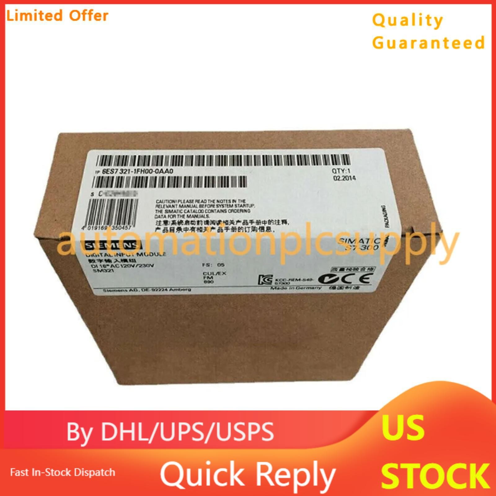 New Siemens PLC programmable contro 6ES7321-1FH00-0AA0 6ES73211FH000AA0