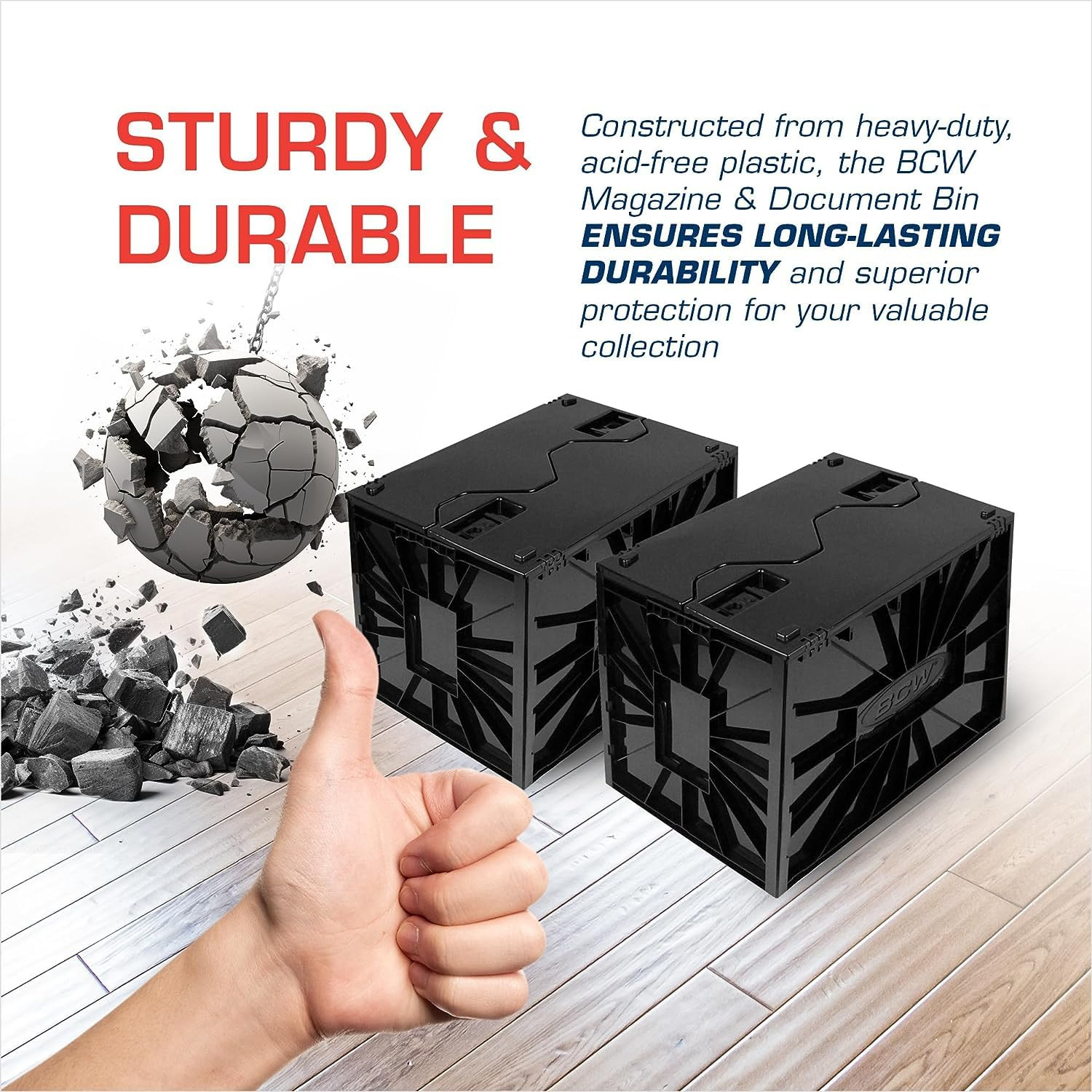Magazine Document & Comic Book Storage Bins | Durable Magazine Bin | Magazine...