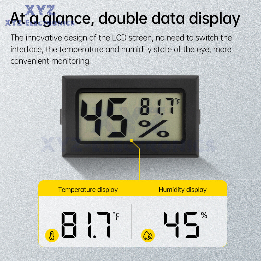 HM20 Embedded Thermo-Hygrometer Temperature and Humidity Meter ℃/℉ Switchable