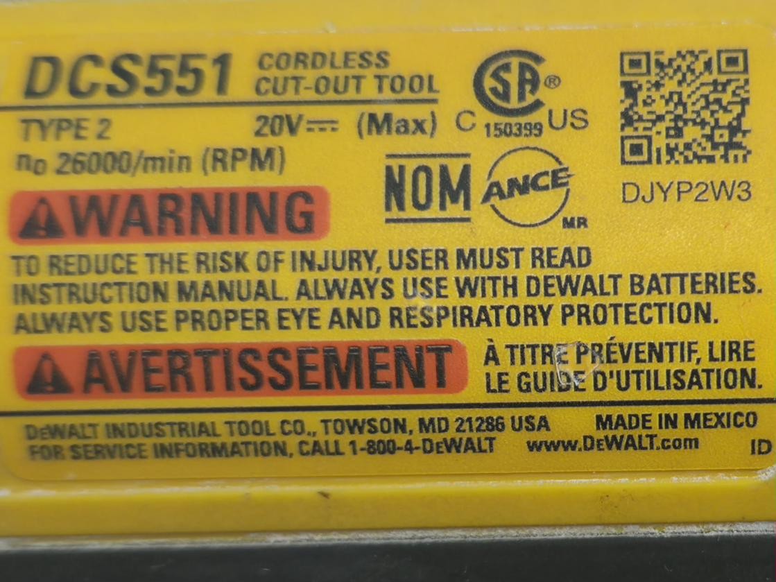 DEWALT DRYWALL CUT OUT TOOL DCS551 (P11037159)