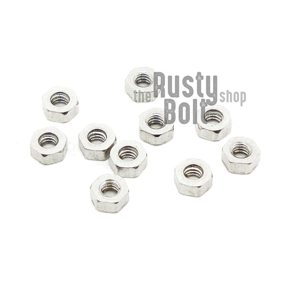 M1.4 Hex Nuts, A2 304 18-8, Stainless Steel