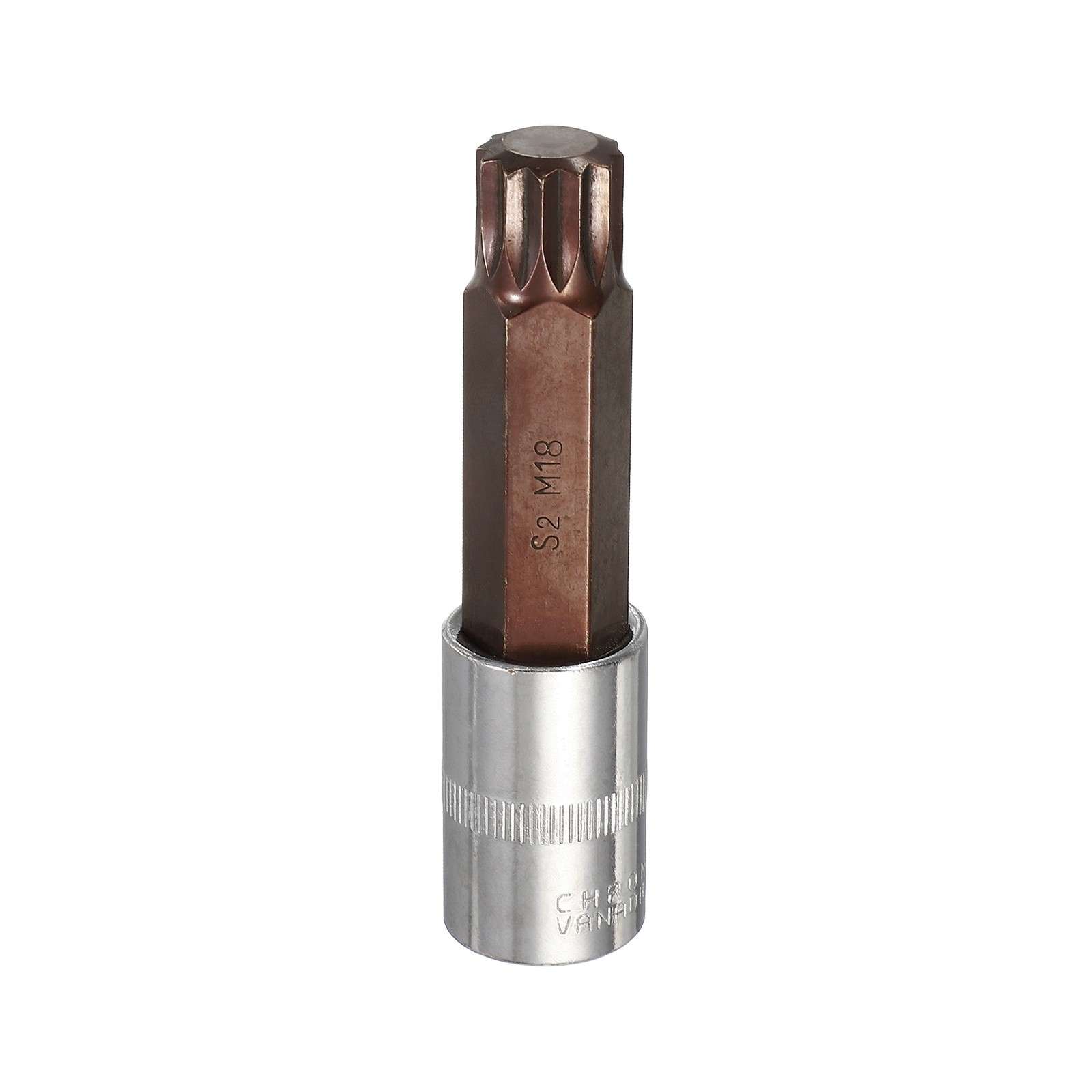 12 Point Metric Sized M18 1/2" Drive Triple Square Spline Bit Socket Set