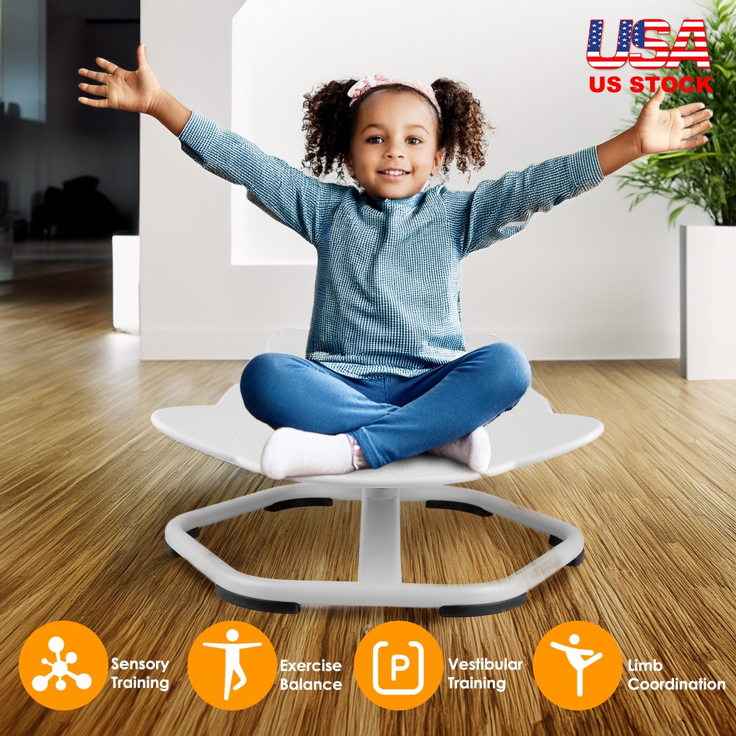 Kids Spinning Chair Sensory Swivel Chair for Autistic Children Toddler Toys