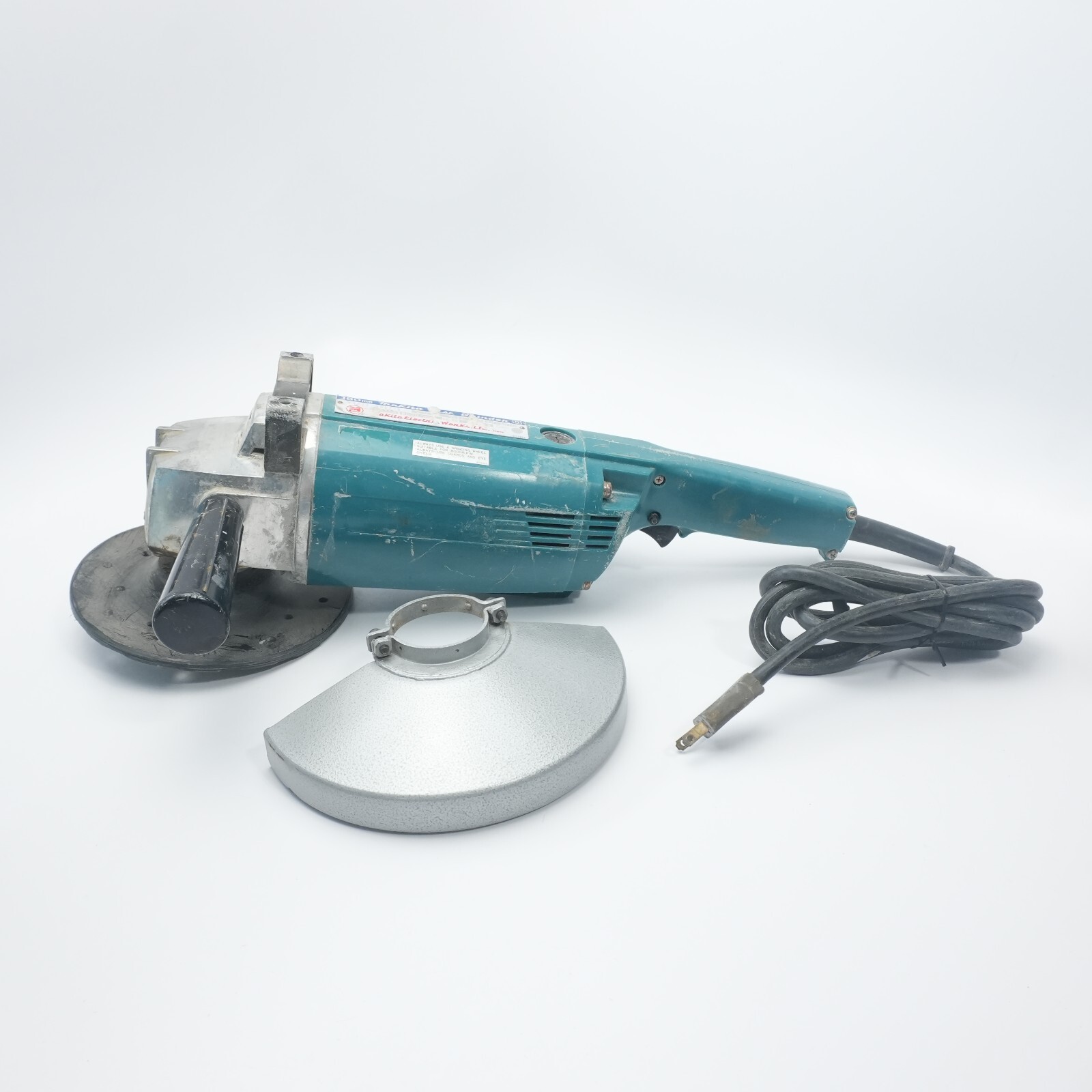 Vintage MAKITA 9607-B 180mm DISC GRINDER w/ Guard & Handle 6000rpm Works Great!