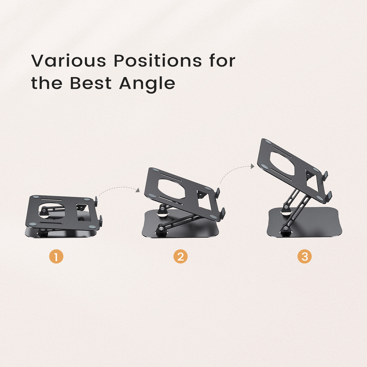 Adjustable Height &Angle Sturdy Aluminum Alloy Computer Notebook Stands Holders