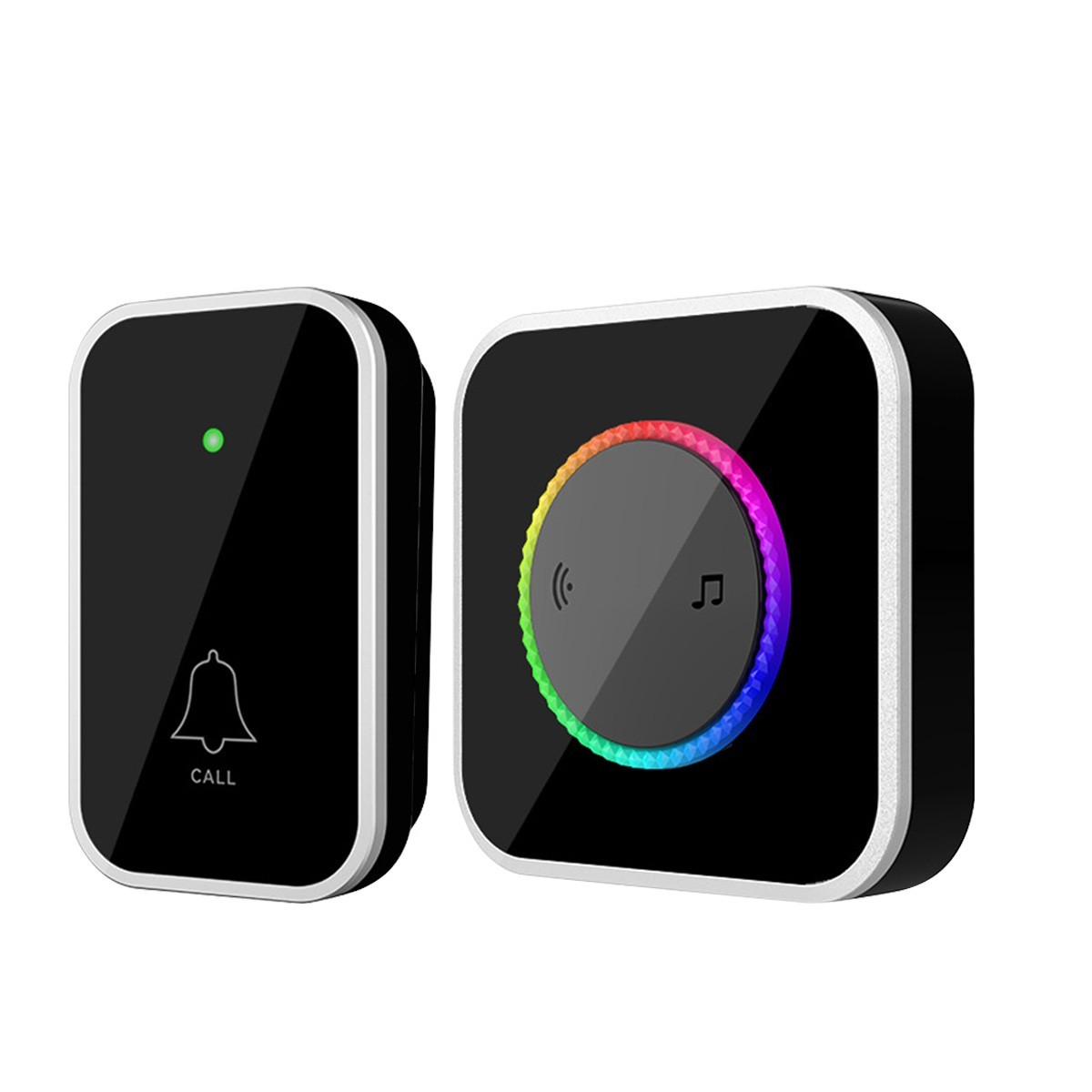 Waterproof Wireless Doorbell Adjustable Volume Plugin Receiver 45 Chime