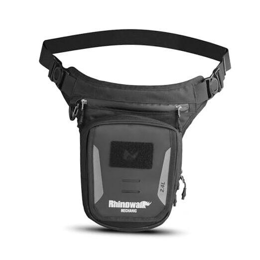 Motorcycle Fuel Tank Bag, Magnetic Quick Release, Black, One Size, Leg Bag,
