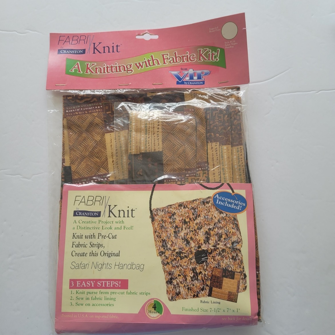 Safari Nights Handbag Fabri Knit Kit Cranston #134