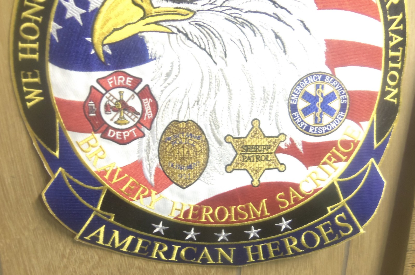 American Heroes – Emergency Services – Embroidered Back Patch