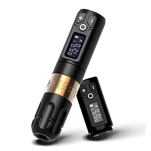 Soldier Rotary Battery Pen with Extra Battery Tattoo Gold with extra battery