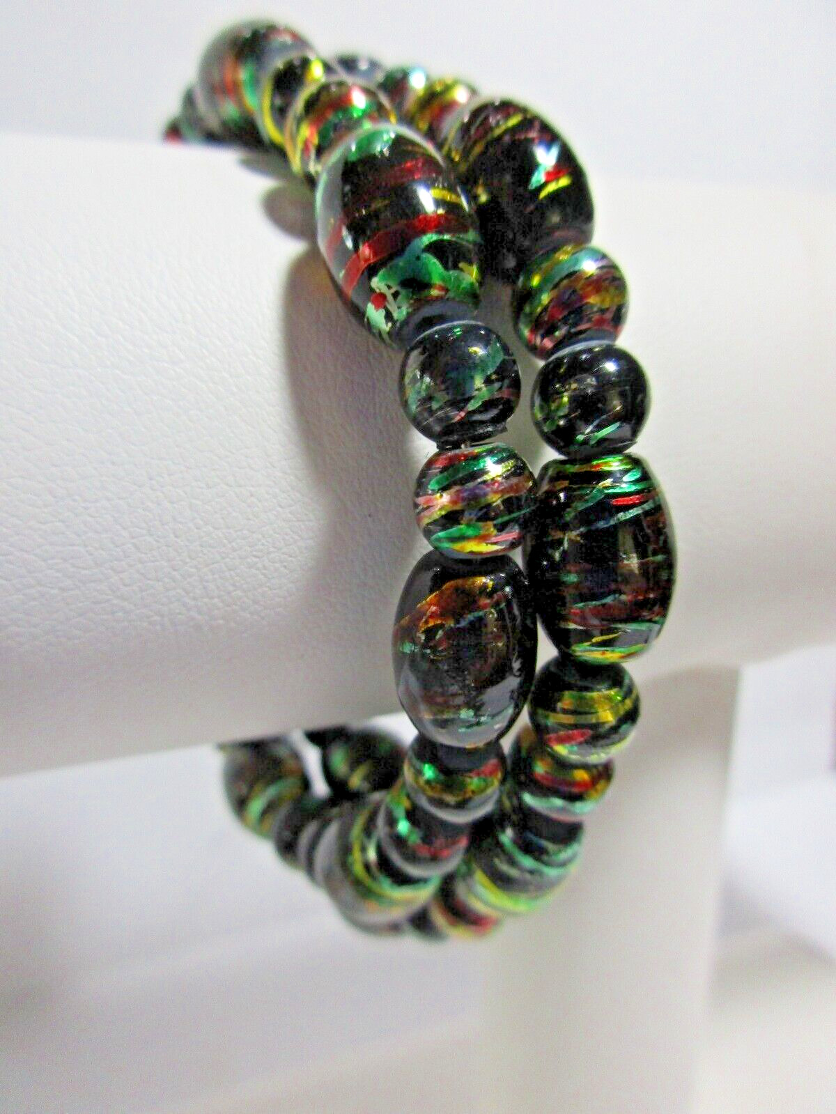 Bracelet Multi-Strand Fiesta Spring Wire Beaded One Size Multi Color