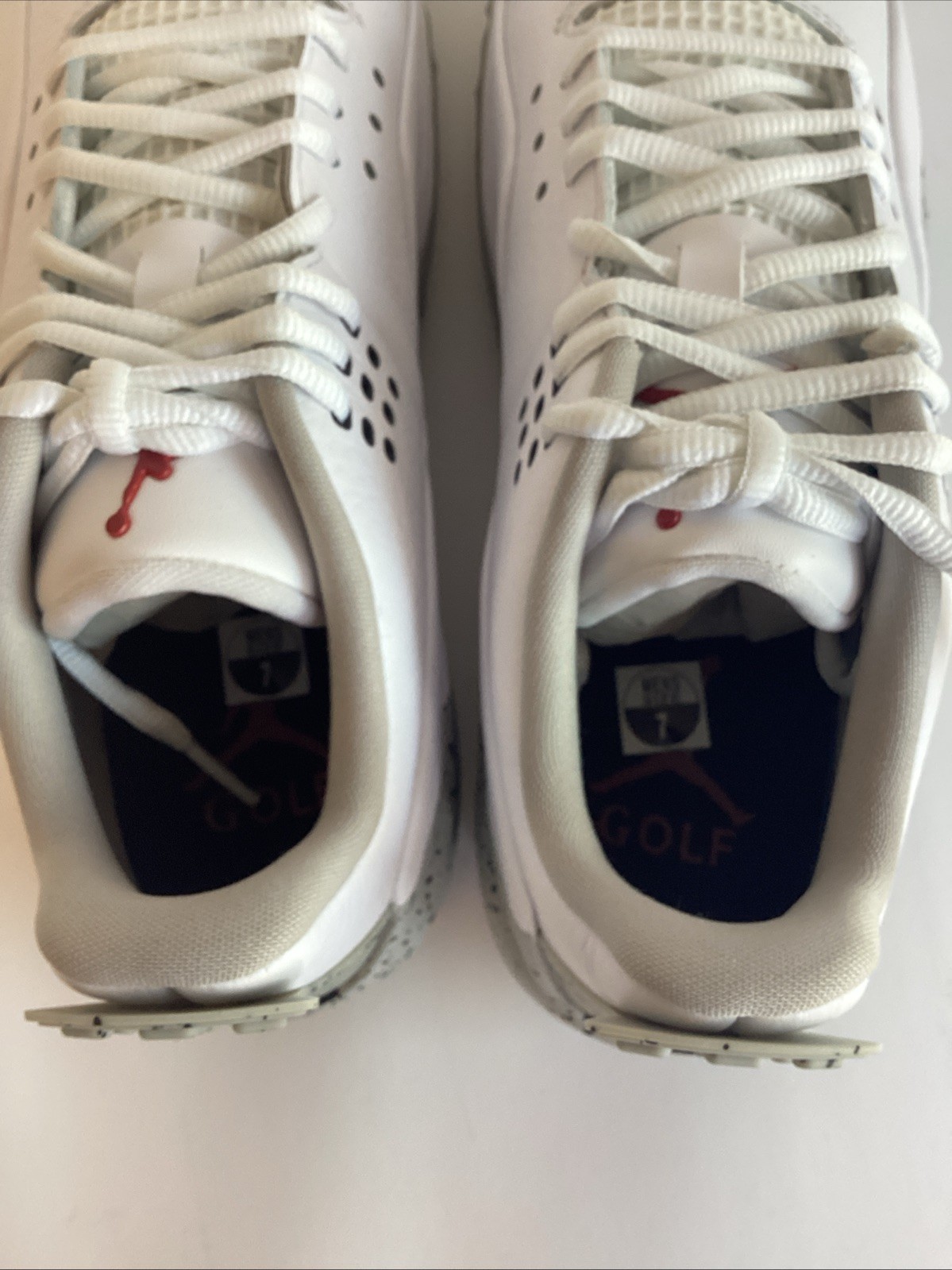 Nike Jordan ADG 3 Golf Shoes Size 7 White Fire Tech Grey Black