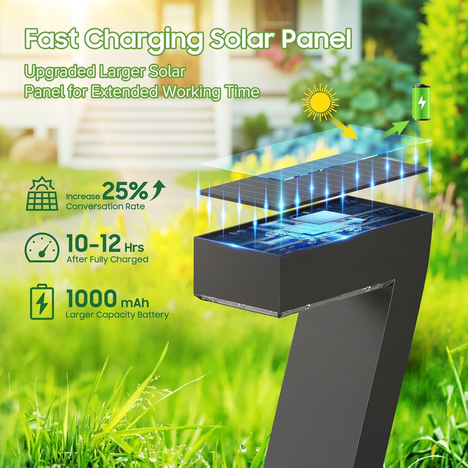 8pcs Solar Light Outdoor Pathway light LED Walkway Ground Garden Path Waterproof