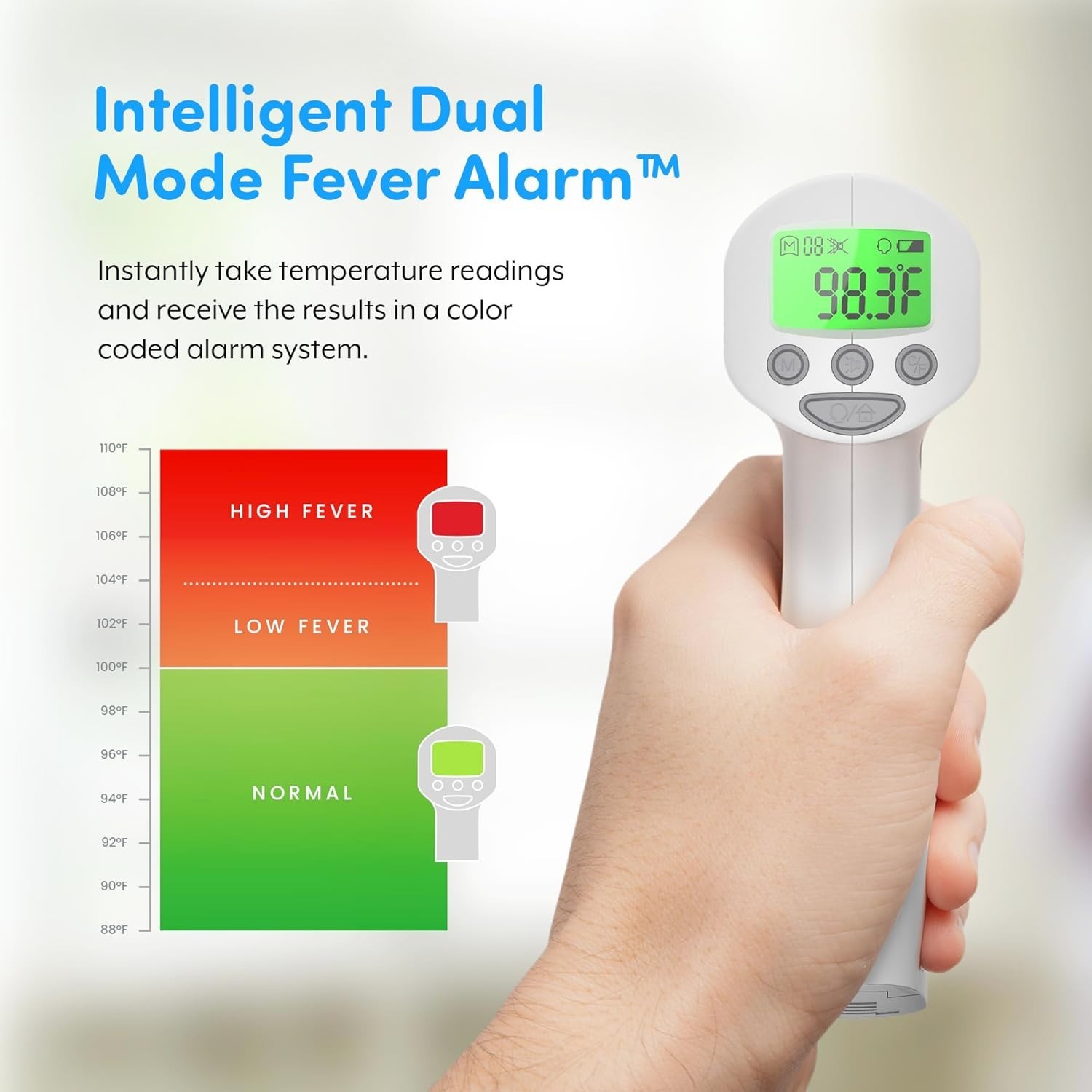 Accurate Touchless Forehead Thermometer with Ultra Clear Digital Screen