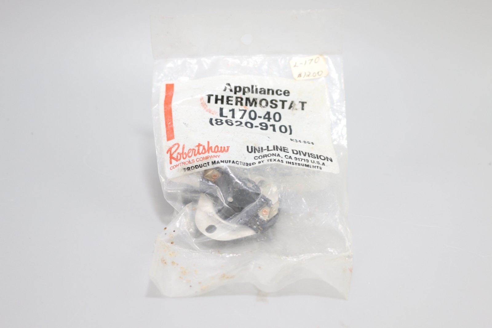 8620-910 Robertshaw Fan Control Thermostat