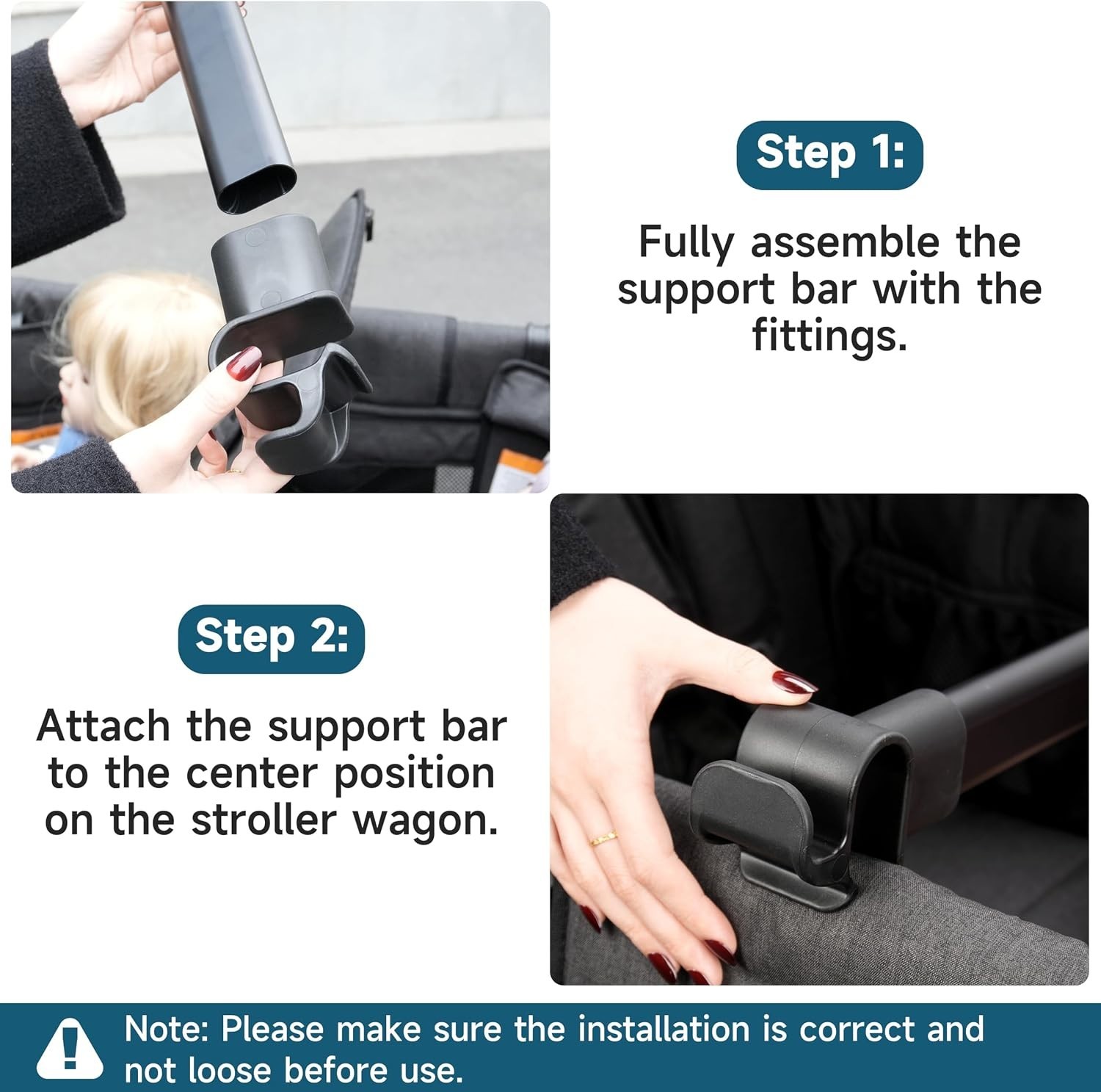 Wonderfold Wagon Accessories Pack - Support Bar + Tray