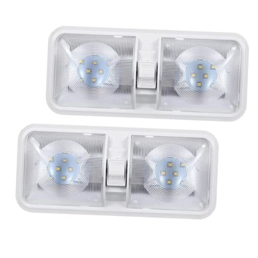 12 Volt LED RV Lights with ON/Off Switch - Neutral 4000-4500K 8W Neutral 2-Pack