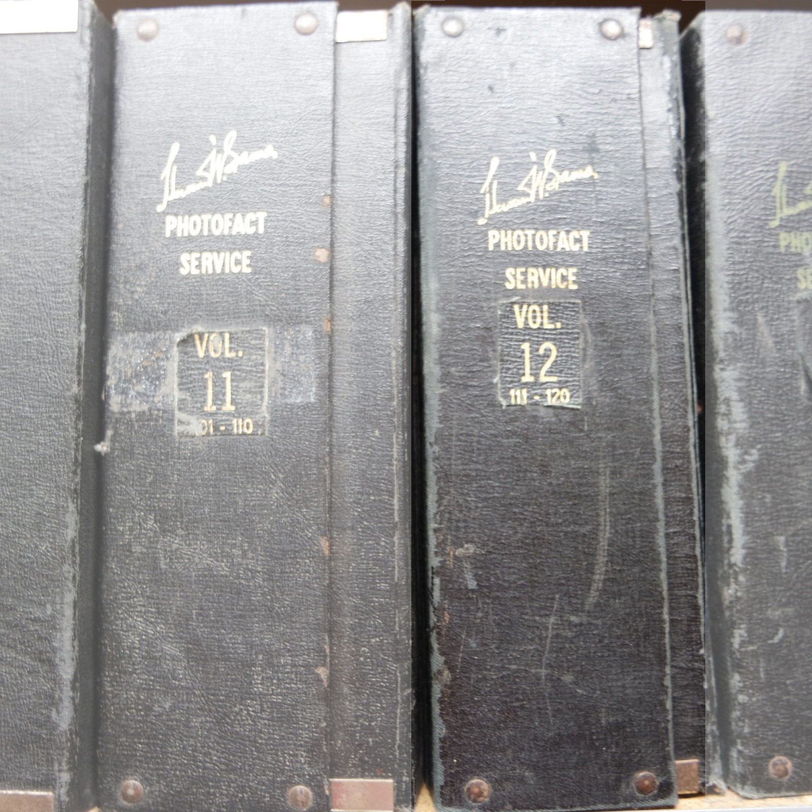 111-120 Sam's Photofacts Folders 111 Through 120 Contained in Bound Volume 12