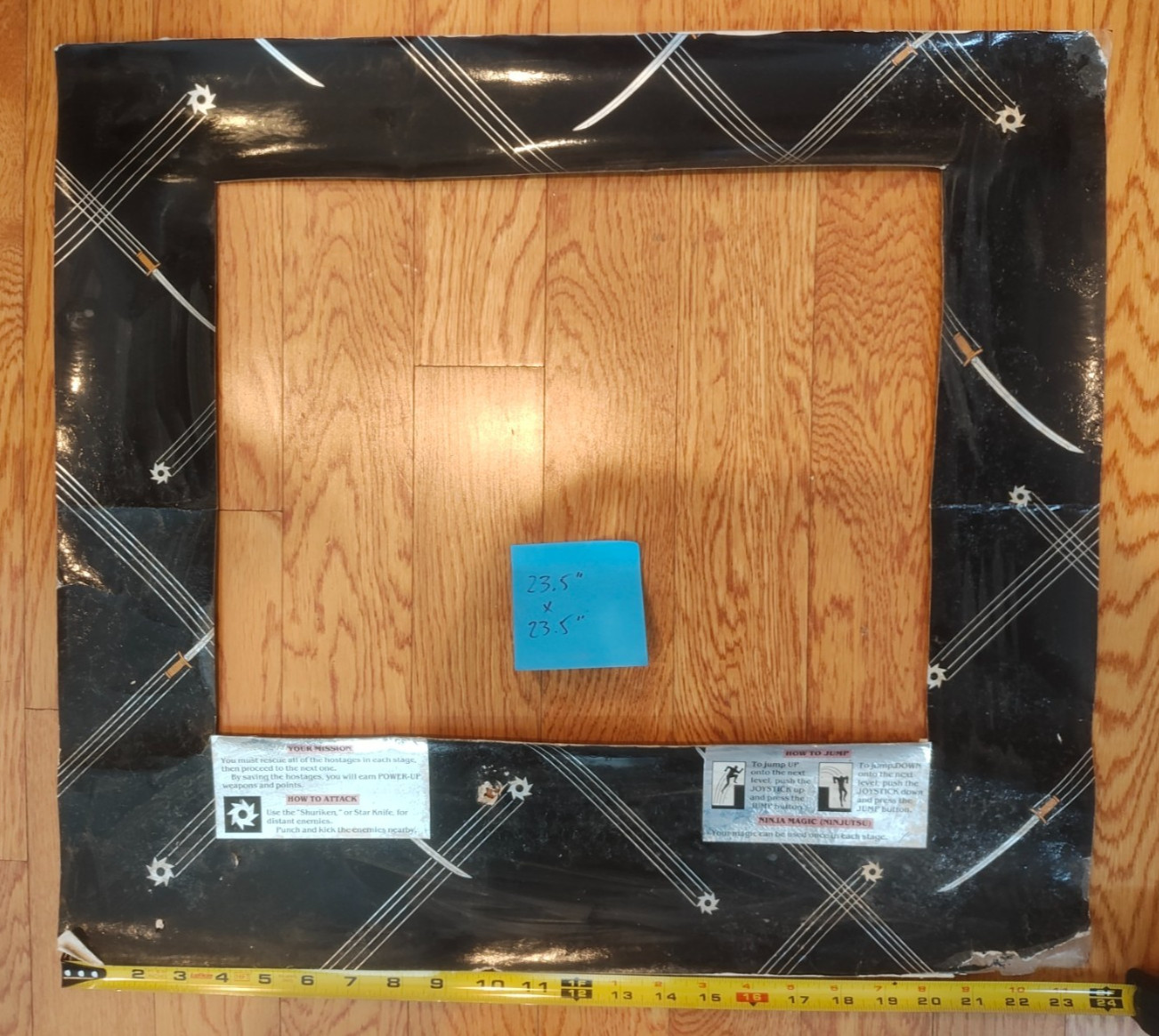 SHINOBI cardboard monitor bezel as-is