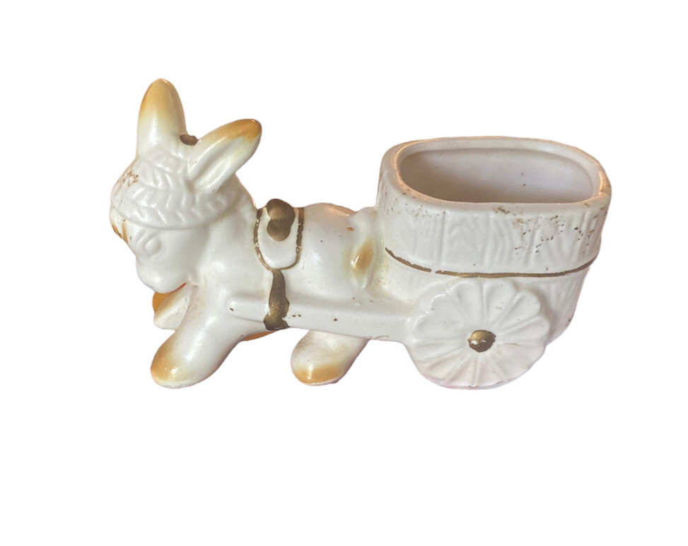 Vintage Napcoware Donkey Figure Planter Kitsch