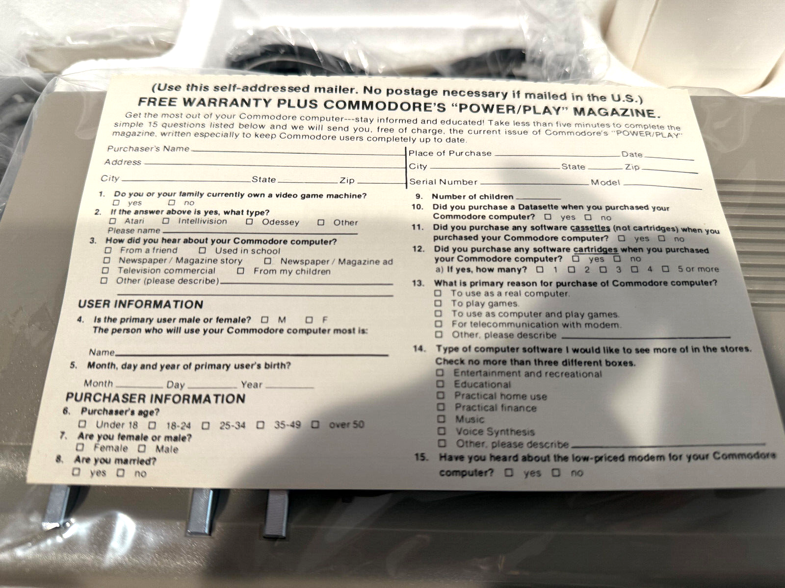 New Commodore 1520 Printer Plotter For Commodore Computer