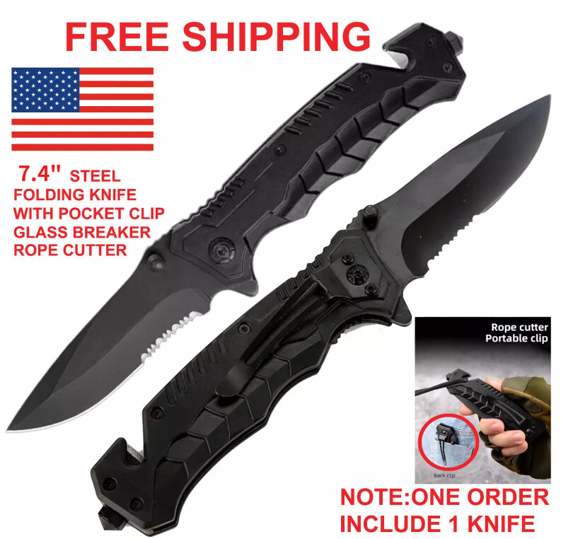 Folding knife pocket knife Spring open Assist survival hunting tactical knife