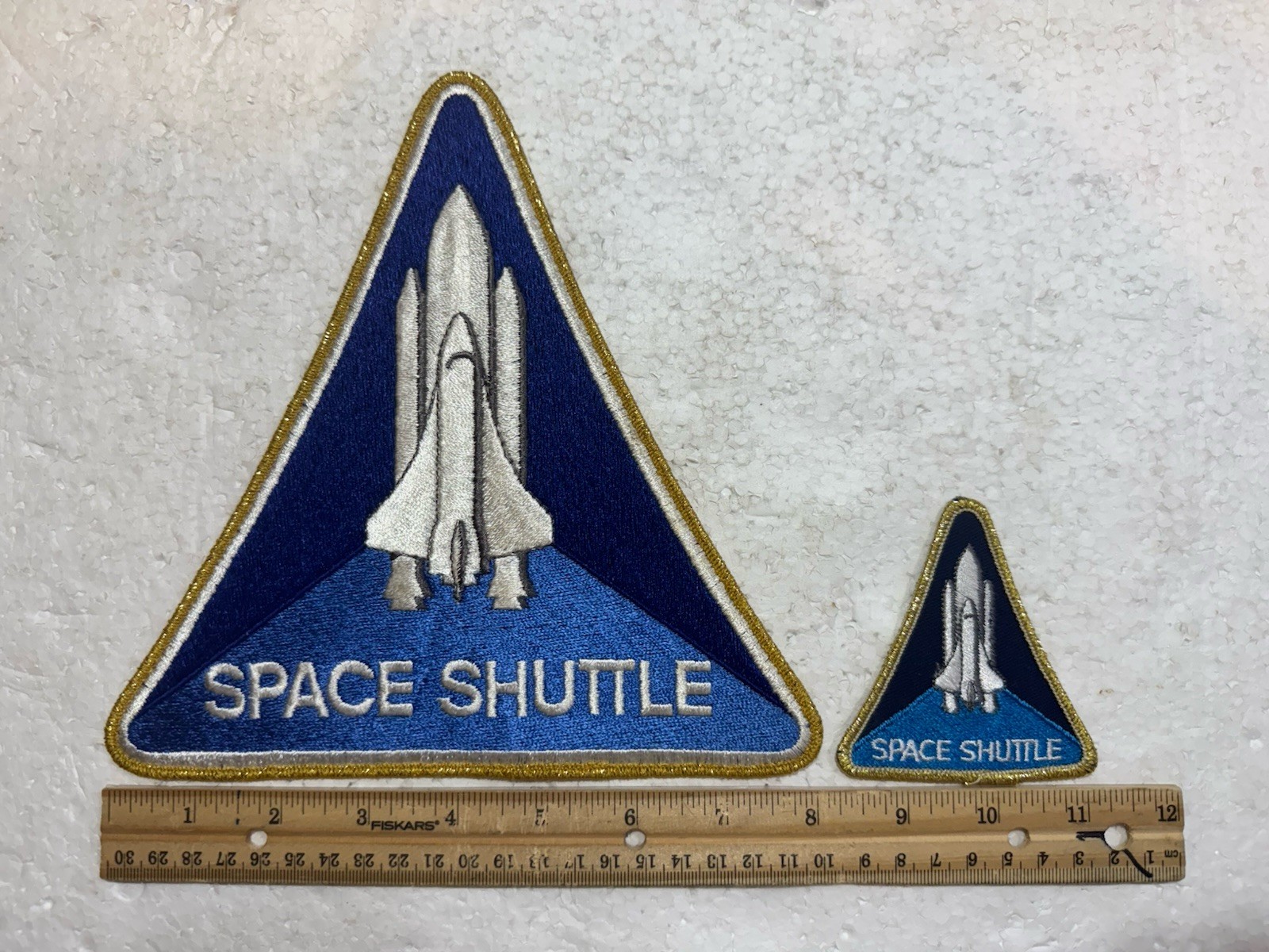 Lot Of 2 - Vintage Large & Small NASA Space Shuttle Patches