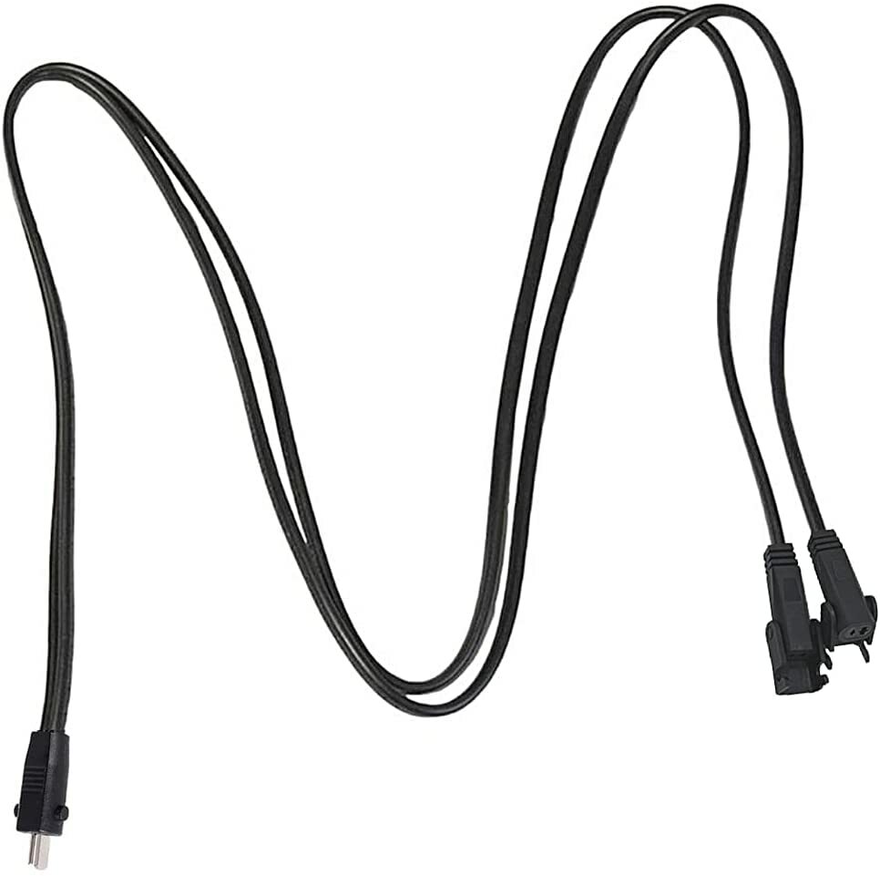 Recliner Power Splitter Cable 80 Inches 2 Pin Y Cable 2 Motors to 1 Power Supply