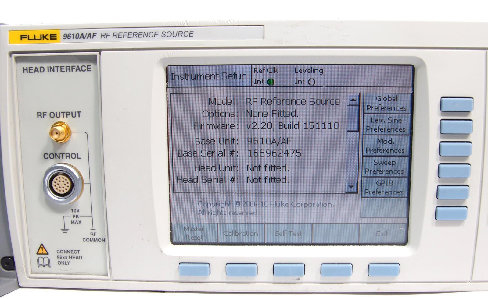 Fluke 9610A/AF RF Reference Source 10Hz to 4GHz