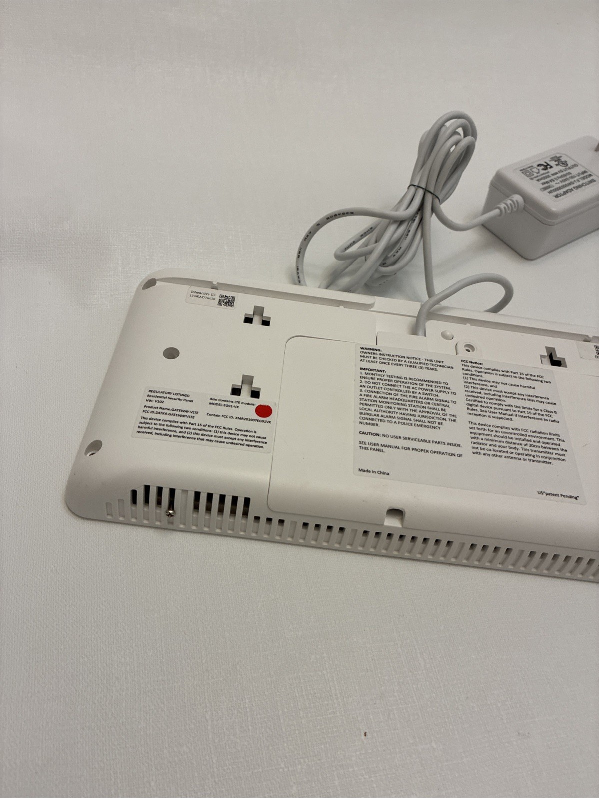 Cove EG91-VX Wired Touchscreen Panel Security System with Power Adaptor