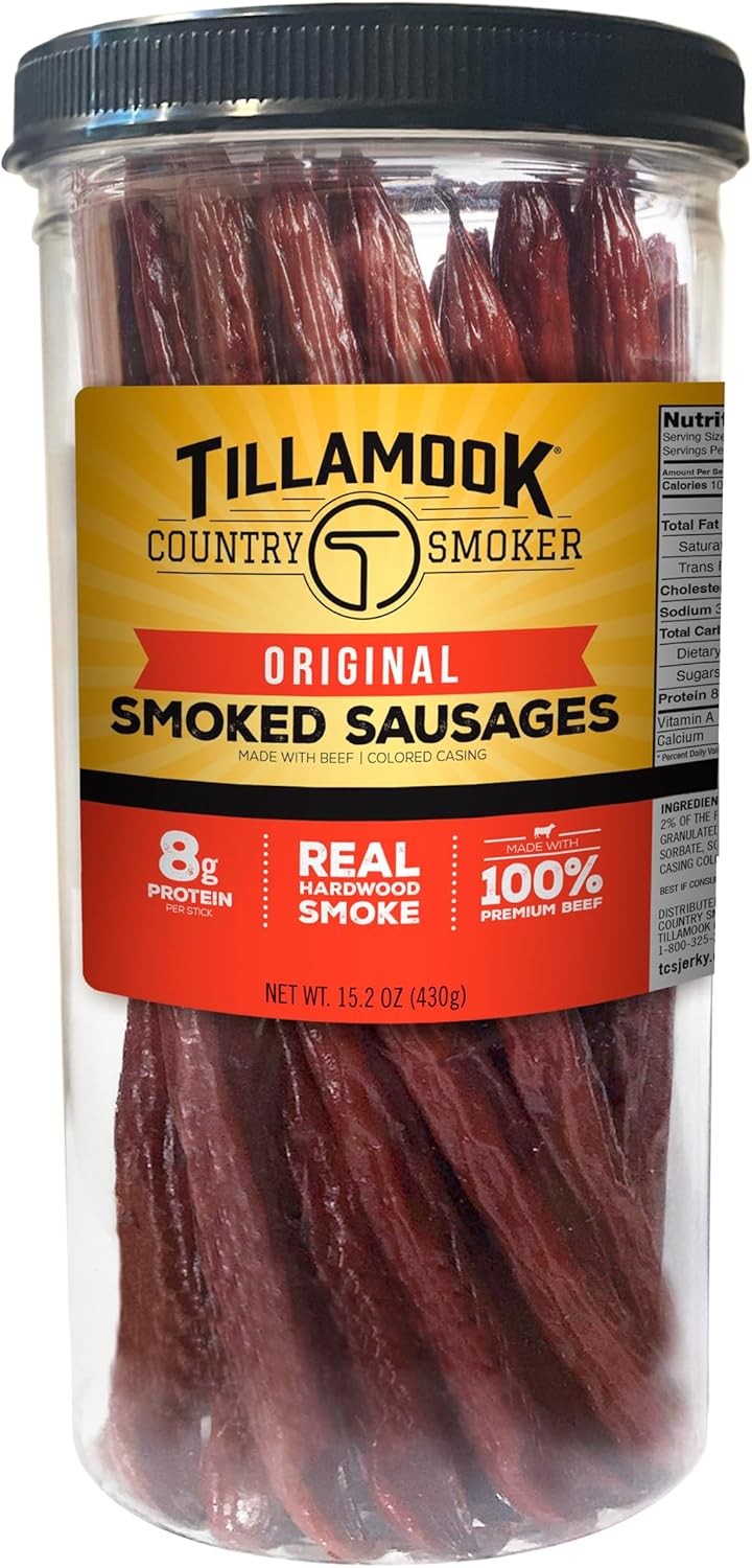 Tillook Country Smoker Real Hardwood Smoked Sas, Teriyaki, 15.2