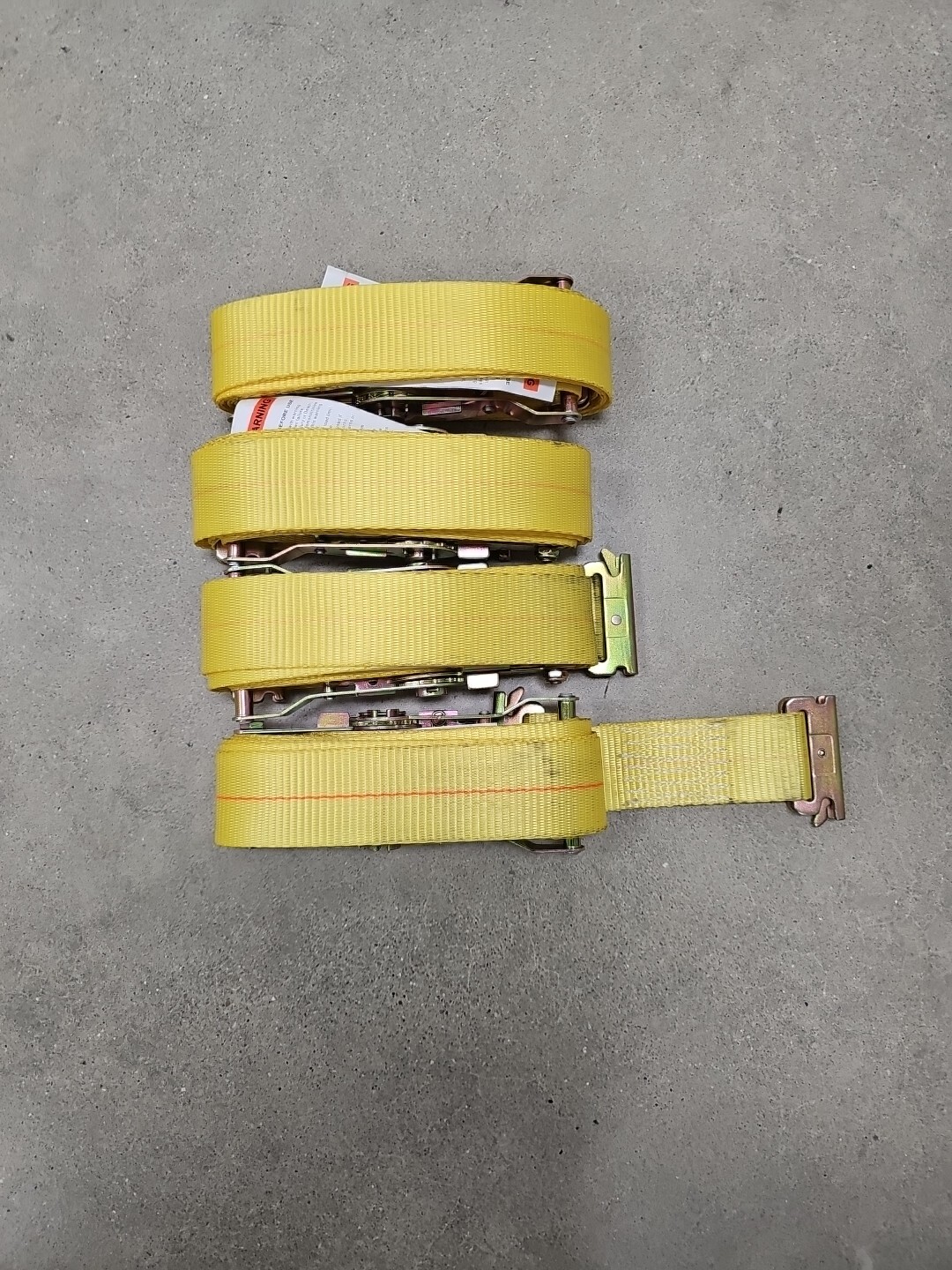 4 Pack 2" x 12' E-Track Ratchet Tie Down Strap Truck Trailer Enclosed Cargo Van
