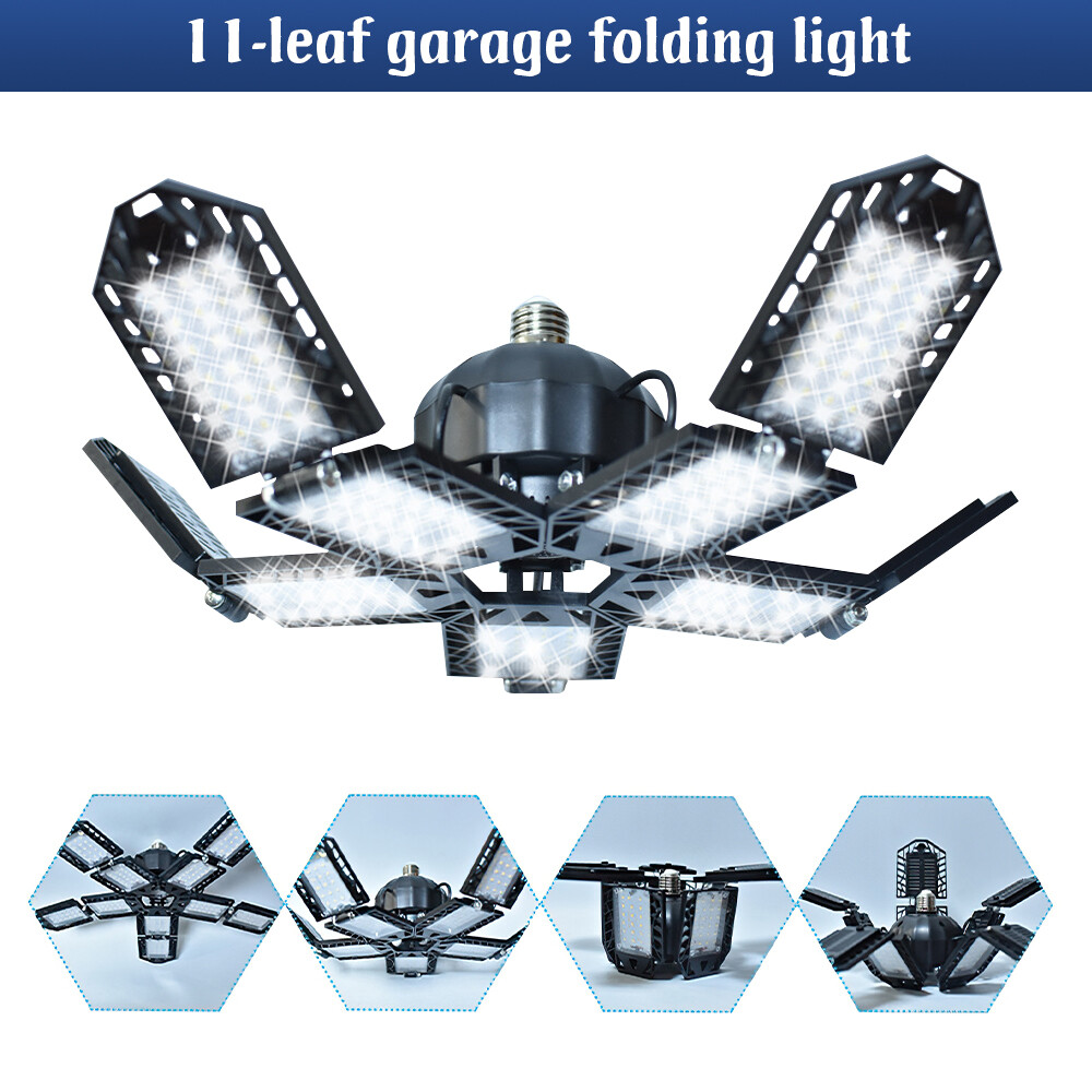 9000000LM LED Garage Light Super Bright Work Shop Ceiling Lights Deformable Bulb