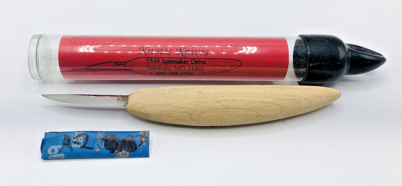 KNOTTS KNIVES WOOD CARVING KNIFE WOODCARVING ORIGINAL rare whittling bird decoy