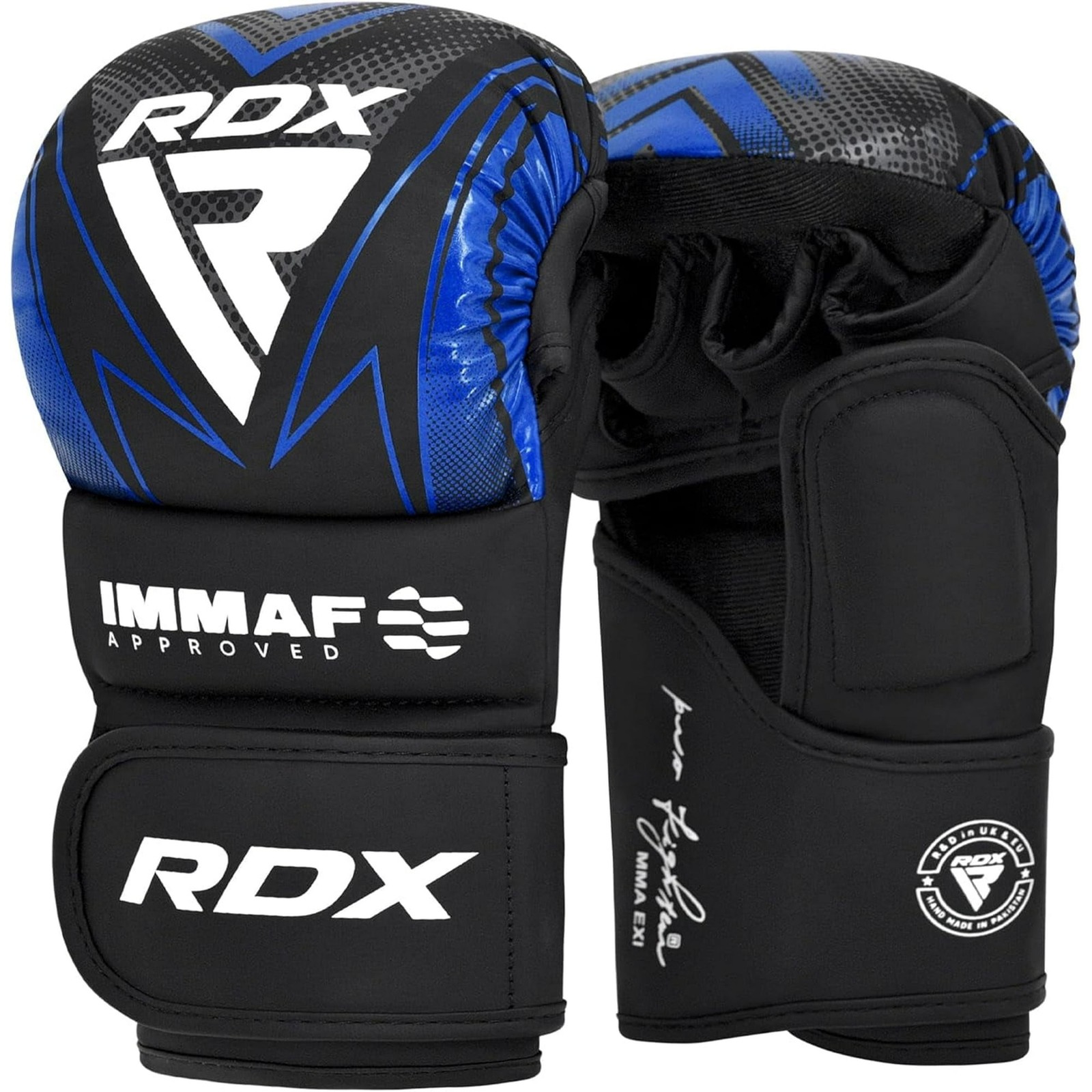 RDX IMMAF Approved Sparring Grappling Gloves Ventilated Open Palm MMA Gloves