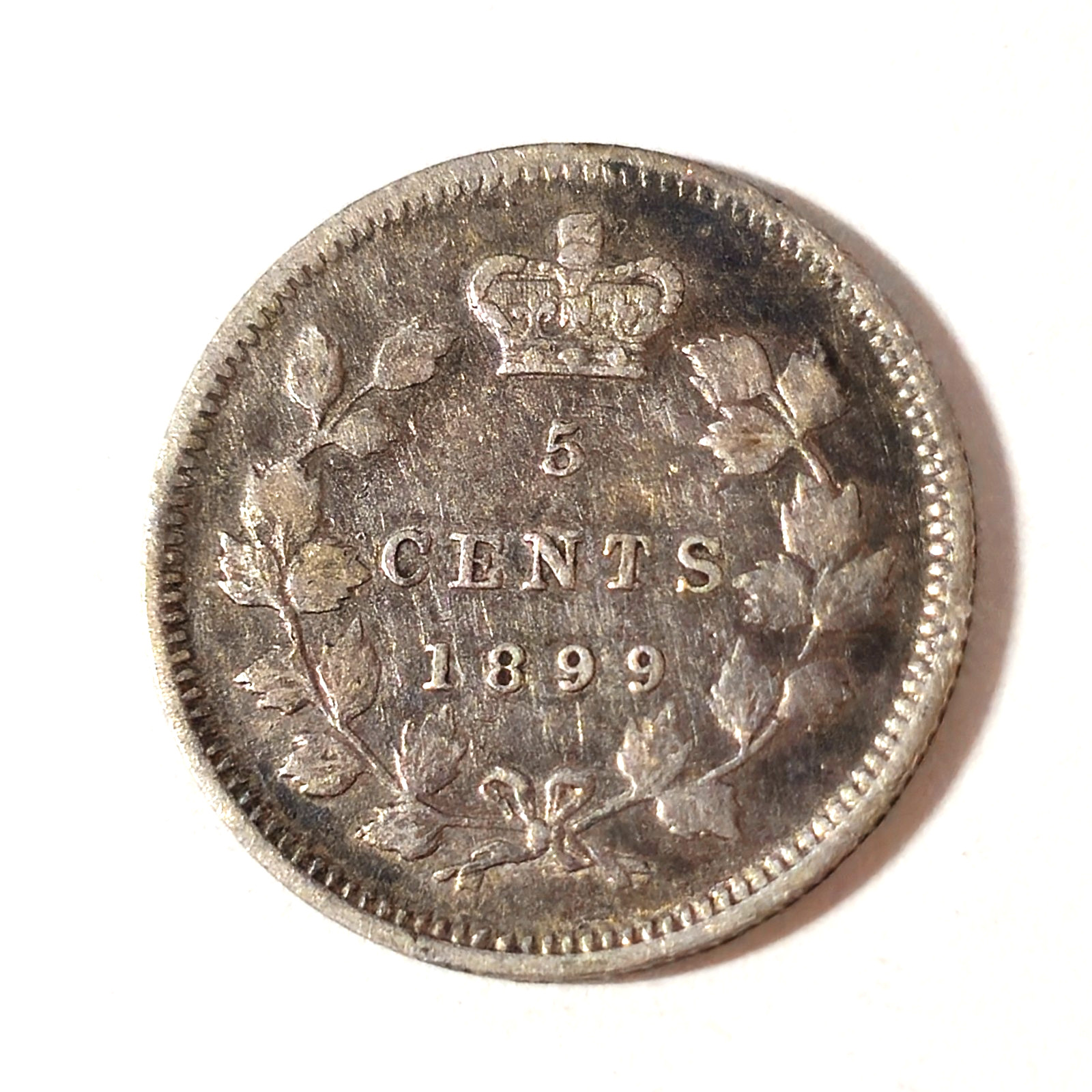 1899 Canada 5 five cents SILVER - COMBINE to SAVE - C5-462