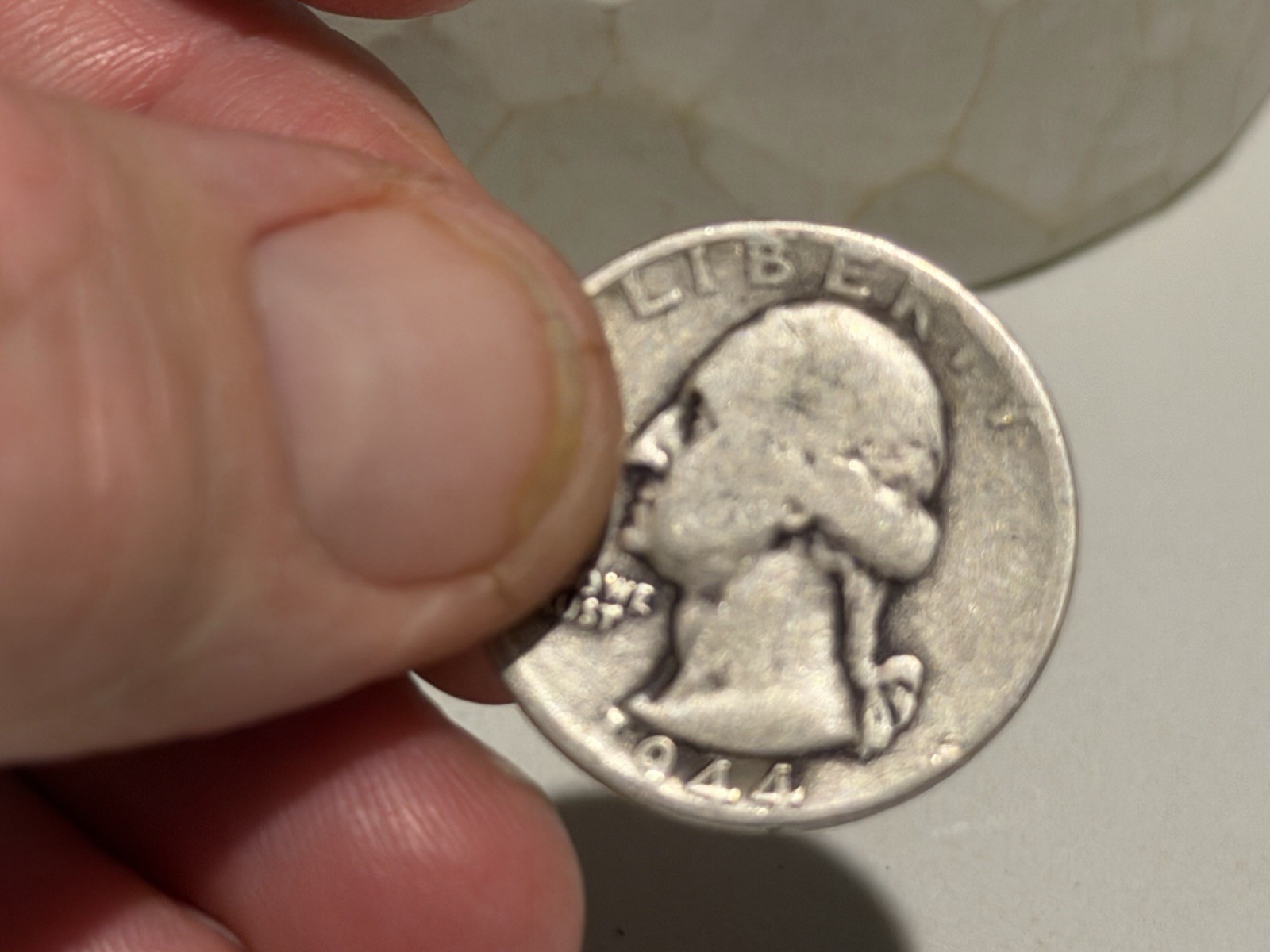 1944-Washington Quarter Silver Coin. Circulated. Free Shipping