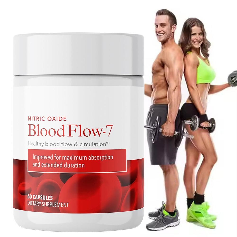 Bloodflow-7 Blood Circulation Supplement | Nitric Oxide with Nitros 60 Capsules