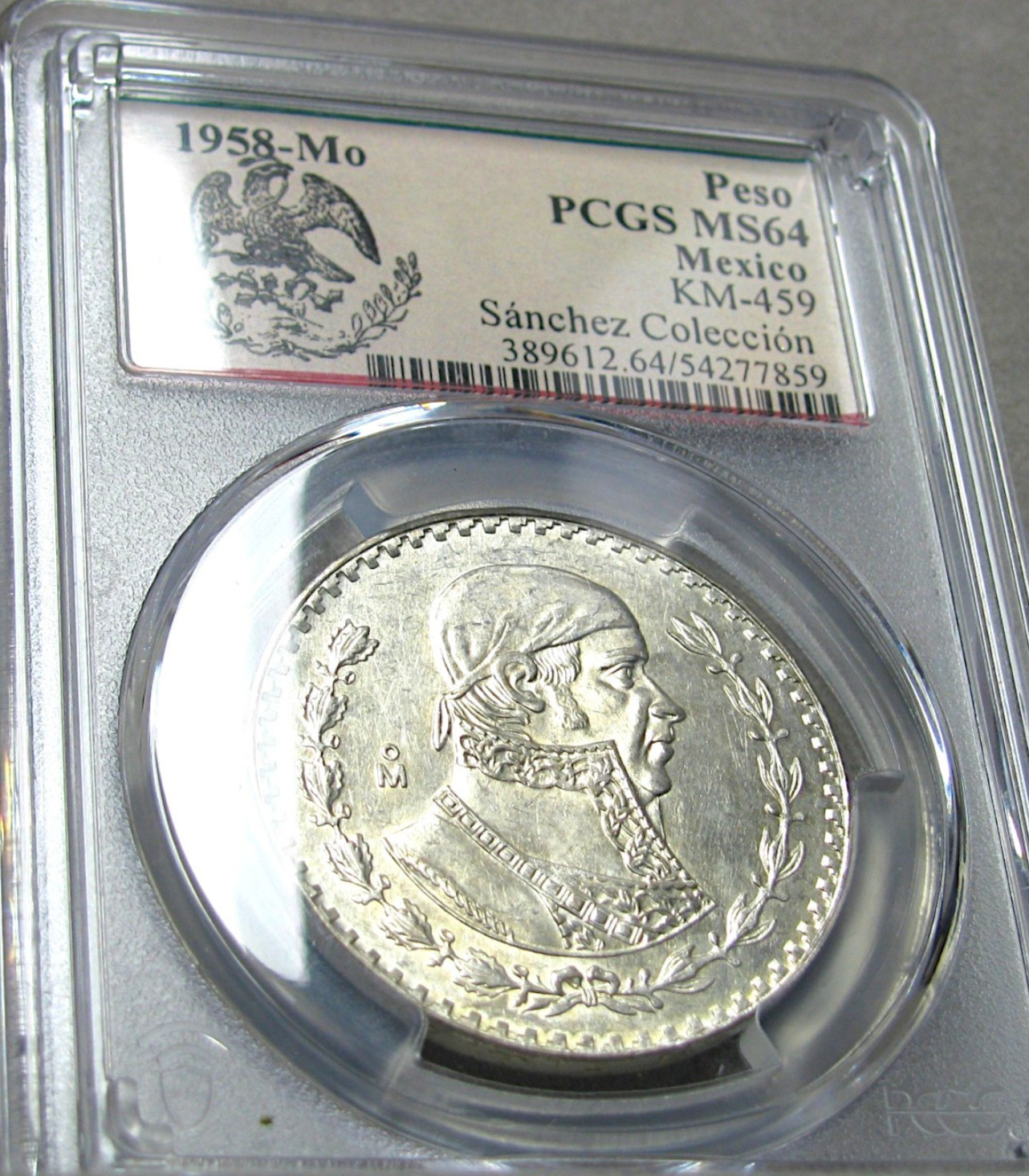 1958-Mo Peso Silver KN-459 ---- MS-64 PCGS Graded Coin ---- #749C