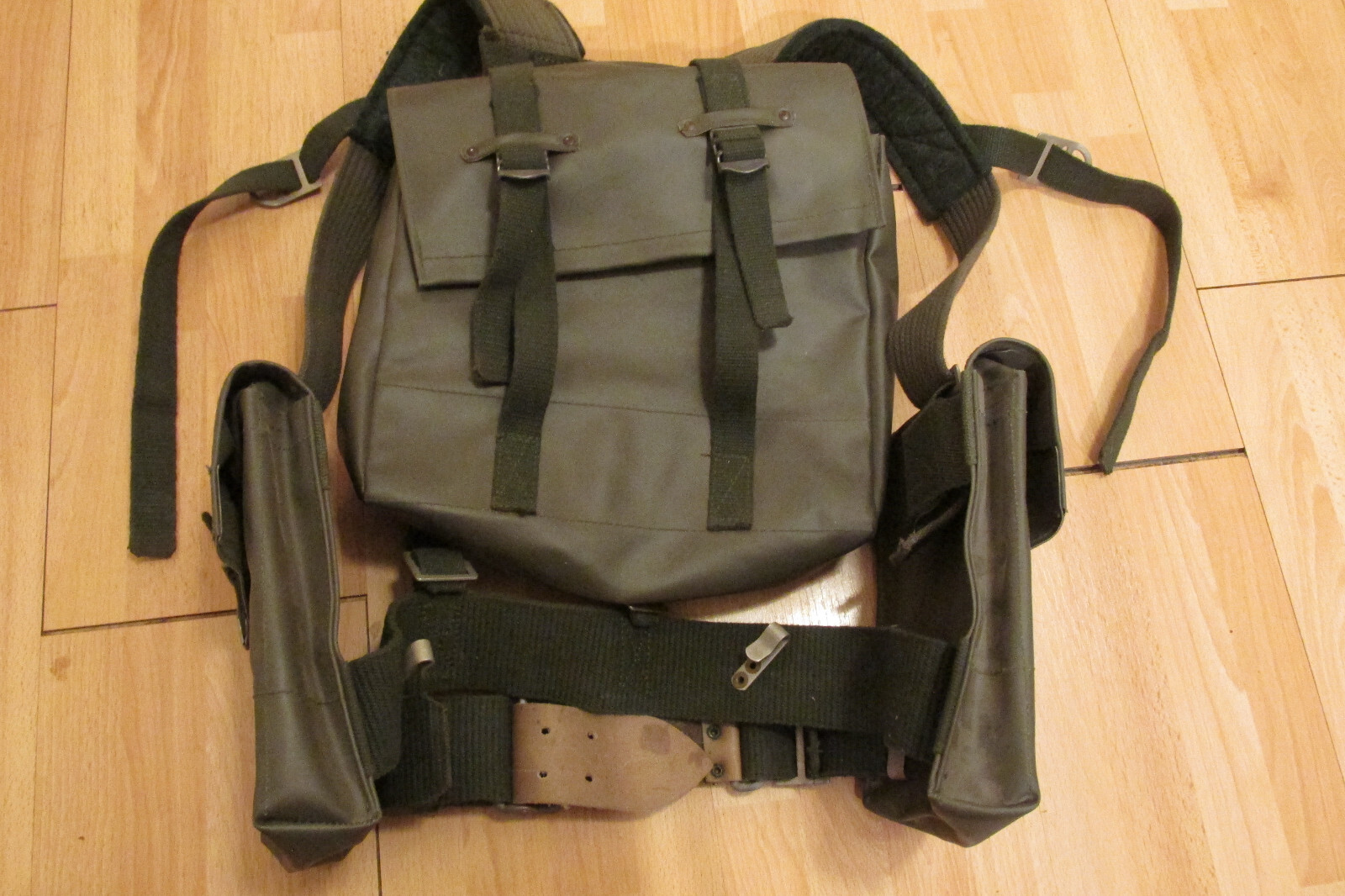 post war German field pack waterproof and also radio pouch