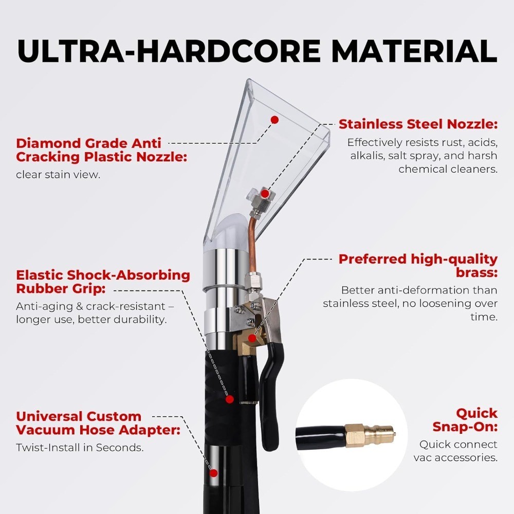 Shop Vac Extractor Kit Carpet Upholstery Cleaning Tool with Wand Hose Adapter
