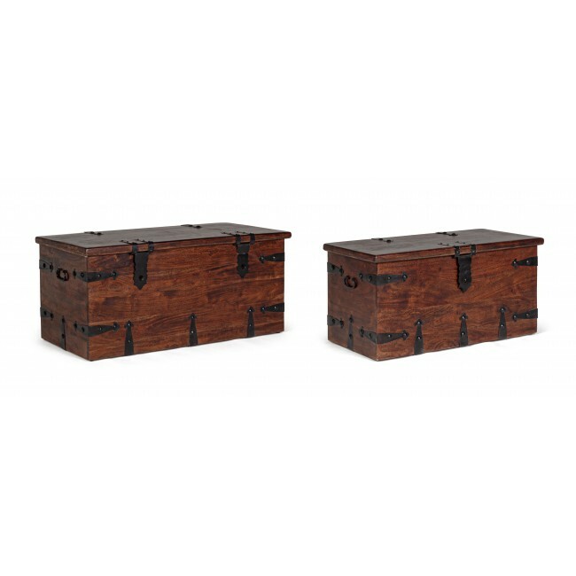 Jaipur Chest, 2 Set, In Acacia Wood