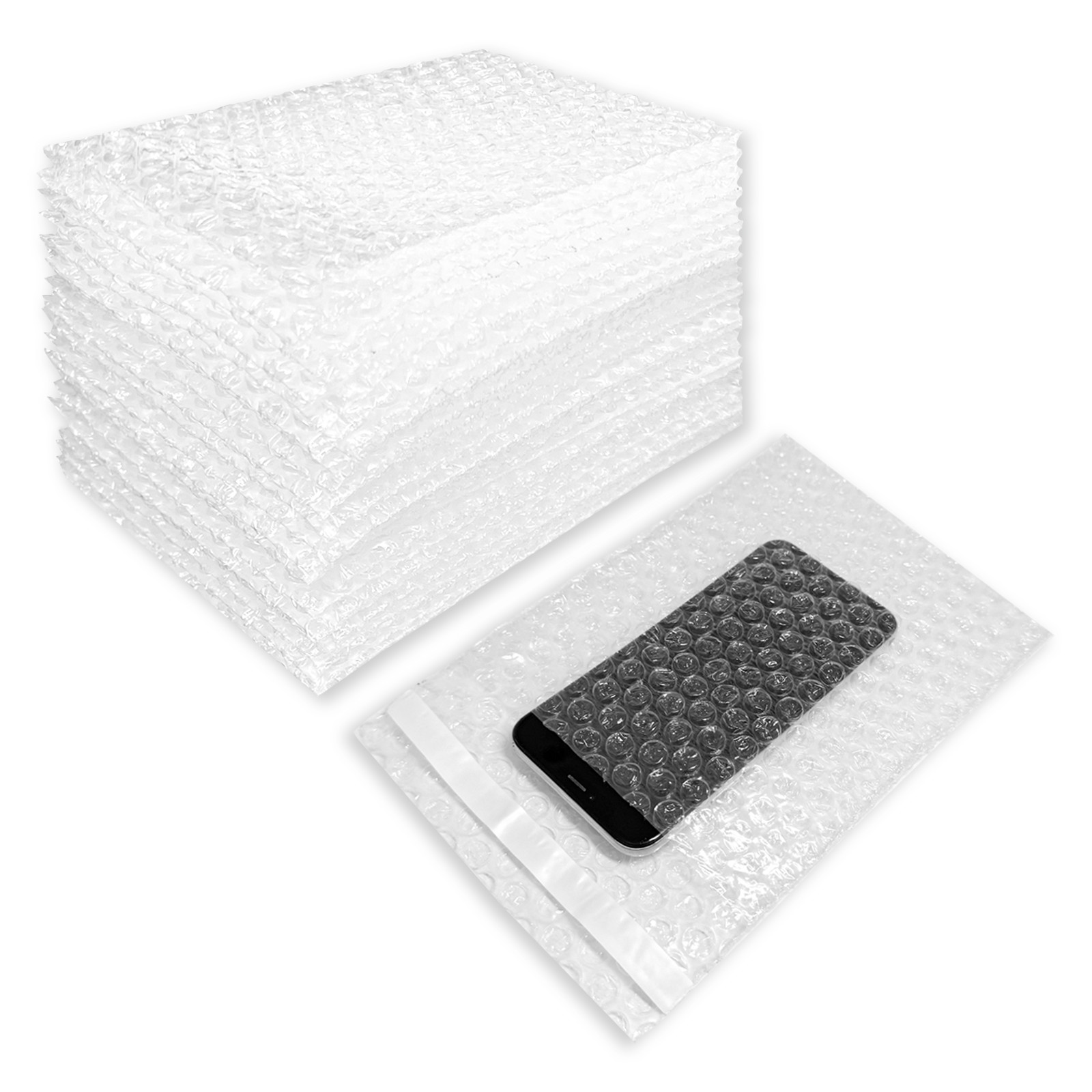 50 units 8" x 11.5" Bubble Out Pouches Bags Wrap Self Seal Clear Made in USA