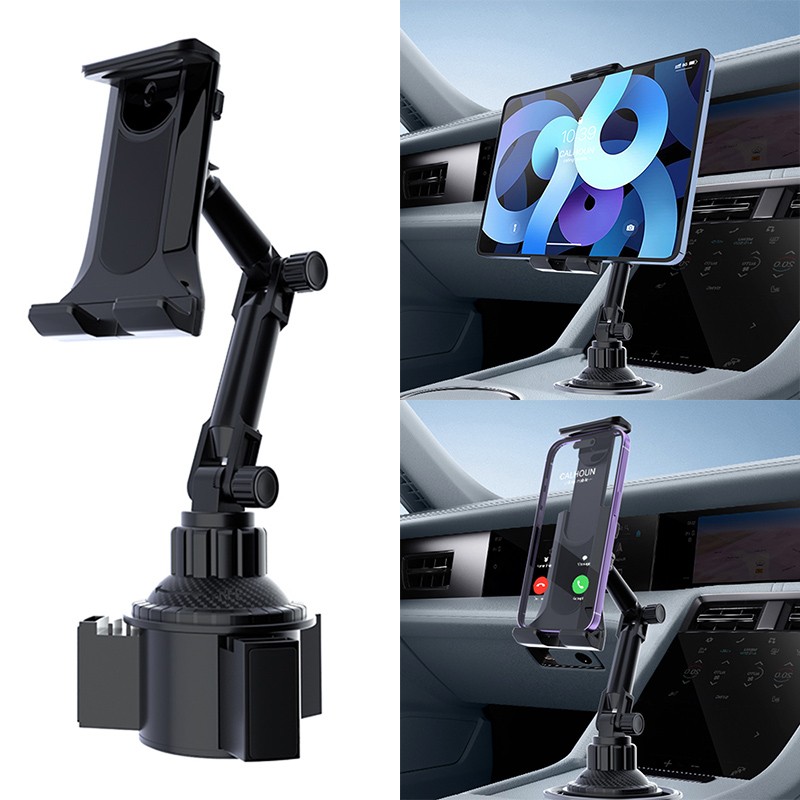 Universal Car Cup Holder Mount Stand for 4.7” - 10.9”Cell Phone Tablet Ipad USA